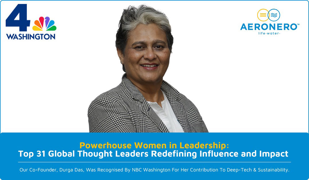 Aeronero Co-Founder Durga Das Honored Among Top 31 Global Thought Leaders by NBC Washington